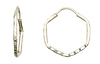 Faceted Hexagon Hoops