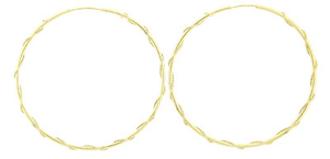 Swirl Wire Hoop Earrings