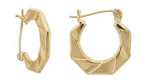 Geometric Snap Bar Hoops