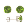 Sterling Silver 1CT Birthstone CZ Stud Earrings (Choose birthstones available)