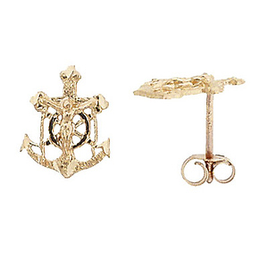 Anchor Crucifix Earrings