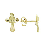 Sunburst Cross Earrings