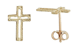 Mini Cross Earrings