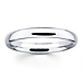 3mm Classic Dome Comfort-Fit 14K White Gold Benchmark Wedding Band thumb 0