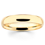 4mm Benchmark Yellow Gold Comfort Fit Wedding Band