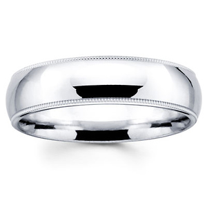 6mm Benchmark Comfort Fit Milgrain Wedding Band