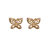 Filigree 14K CZ Butterfly Studs