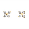 14K X CZ Stud Earrings