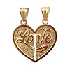 Yellow Gold Break Apart Love Pendant