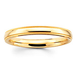 2mm Benchmark 14K Yellow Gold Milgrain Band