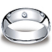 6mm 14kt White Gold Comfort Fit Diamond Benchmark Ring (0.32ctw) thumb 0