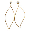 14k Yellow Gold Leaf Wire Earrings