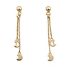 14k Yellow Gold Crescent Moon Earrings