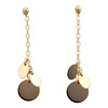 14k Yellow Gold Geometric Shape Drop Earrings