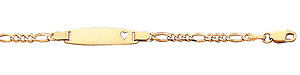 Baby ID Heart Figaro Bracelet