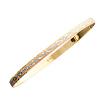 Tri Color Solid Gold Bangle