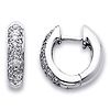 14K Huggie Style Diamond Earrings .31ctw
