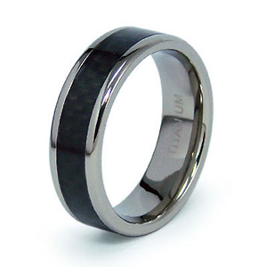 7mm Carbon Fiber Inlay Titanium Band