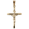 Slender 14K Yellow Gold Italian Crucifix