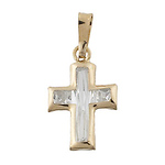 Italian Cross CZ Charm