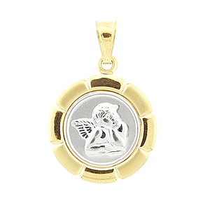 Two Tone Angel Charm