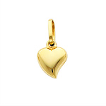 14K Medium Floating Heart Charm