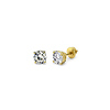 14K 4 Prong Round Solitaire Diamond Stud Earrings 0.15ctw