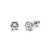 14k 6 Prong Round Solitaire Diamond Stud Earrings 0.50ctw