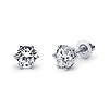 14k 6 Prong Round Solitaire Diamond Stud Earrings 1.00ctw