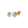 14K Bezel Set Round Solitaire Diamond Stud Earrings 0.40ctw