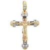 Tri Color CZ Crucifix