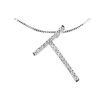 Diamond Initial T Charm Necklace