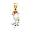 Flower Pearl CZ Pendant