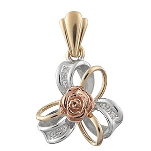 Ribbon Rose Charm