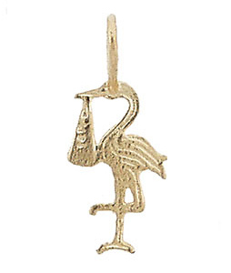 Baby Stork Charm