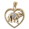 Elephant Heart Gold Charm