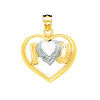 Pave Heart I Love U Charm