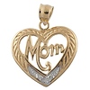 Mom Heart Gold Pendant