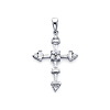 18K Arrow Diamond Edge Cross (0.42 ctw)