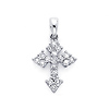 14K Arrow Diamond Edge Cross (0.28 ctw)