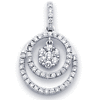 18K White Gold Fancy Diamond Pendant (0.57 ctw)