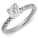 14K White Gold Diamond Engagement Ring (1.25 ctw) thumb 0