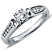 14K White Gold Channel Set Diamond Engagement Ring thumb 0