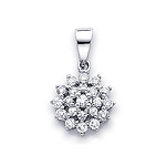 Fancy Flower Diamond Pendant (0.43 ctw)