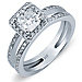 14K Pave Radiant Cut Diamond Engagement Ring thumb 0