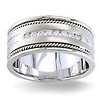 Diamond Wedding Band 14K White Gold 0.32 TCW