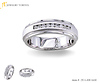 Diamond Wedding Band 14K White Gold 0.20 TCW