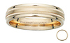 4mm 14k Yellow Gold Milgrain Satin Comfort Fit Band