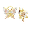 Tri Color Butterfly Earrings