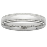 Platinum 4mm Milgrain Wedding Ring